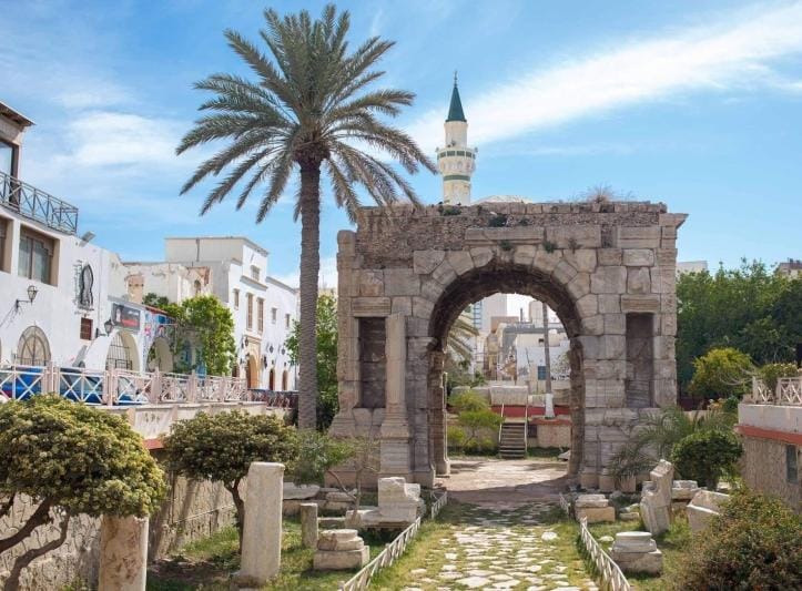 Arch of Marcus Aurelius in the old city, Tripoli